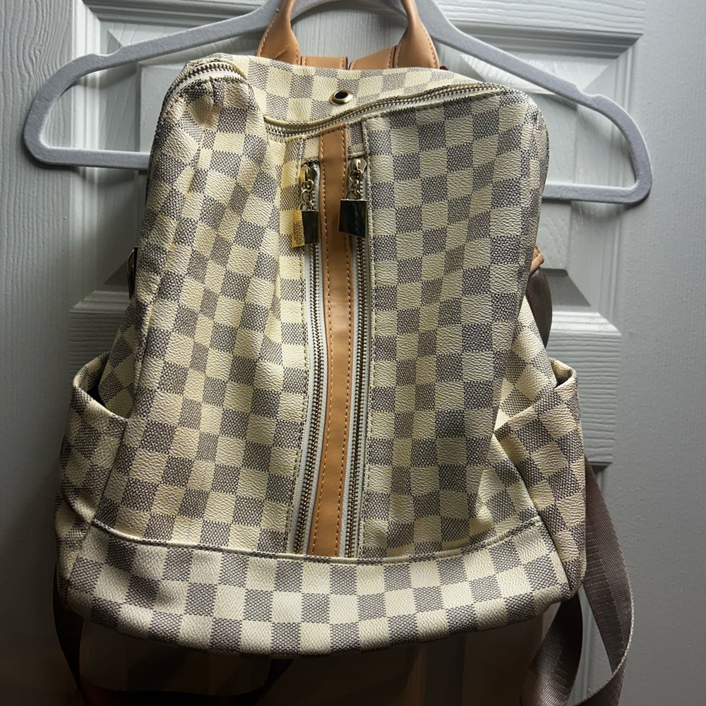 Checkered backpack